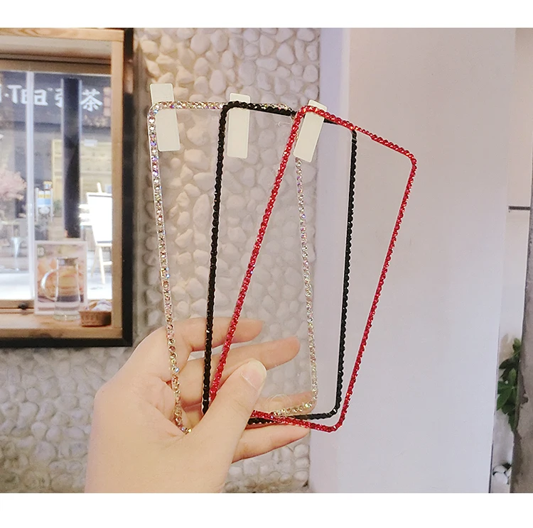Luxury 3D Bling Sparkle Diamond Phone Screen Protector For Samsung 5D Tempered Glass Screen Protector for Huawei