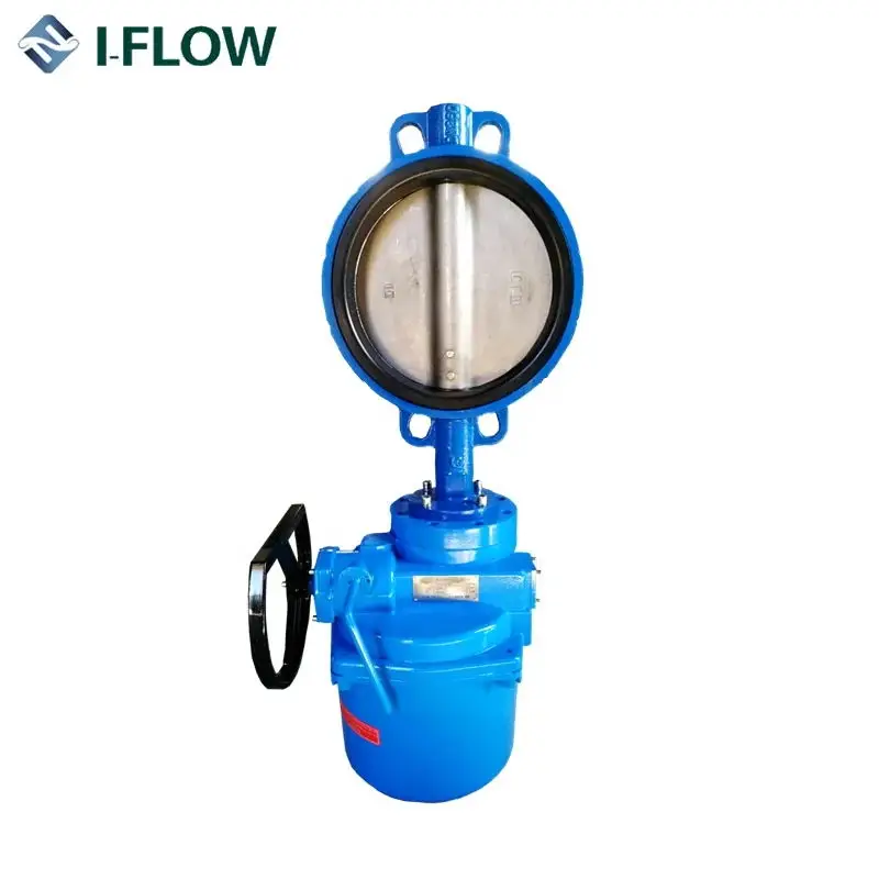 ISO Certificated 304s 304L Wafer Type Shaft Cast Iron Butterfly Valve PN16