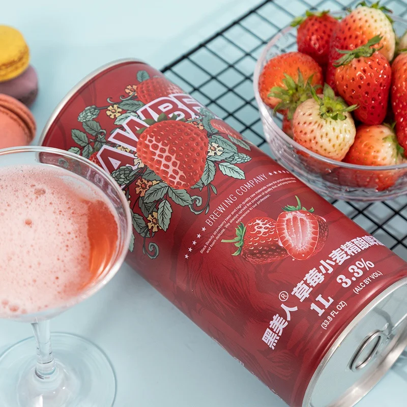 High quality oem 33cl 500ml 24x 330ml Pasteurimd Fruit beveragtable flavor lager beer 5% alcohol beer Non Alcohol craft beer