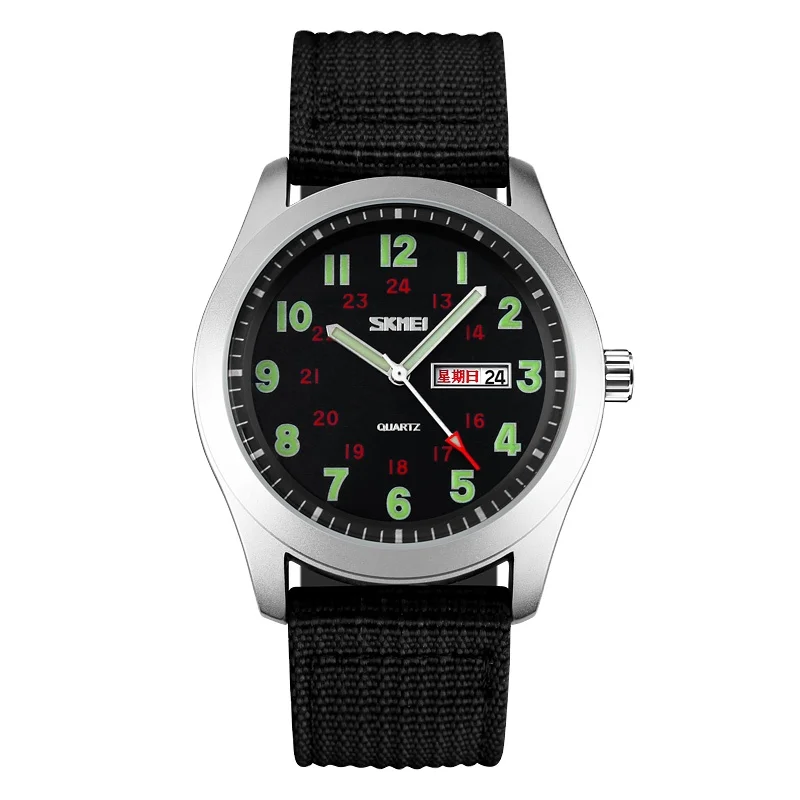 Factory price Luxury Simple Relojes hombre Skmei 9112 Nylon strap Men quartz wrist watch Original Japan movt Jam tangan
