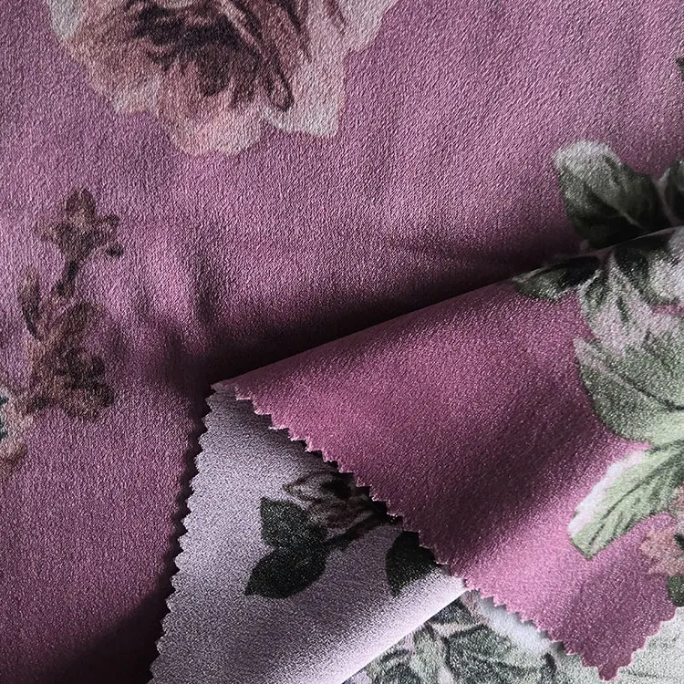 Fashion bulk 100%polyester floral sateen fabric for women dress shirt