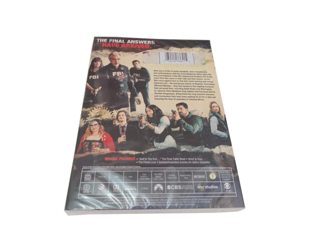 Criminal minds season 15 3discs high quality dvd movies eBay Amazon hot selling tv series box sets free shipping factory supply