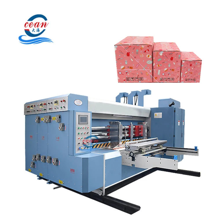Economic speed carton box printing die cutting machine automatic 3 5 7 ply corrugated cardboard box machine