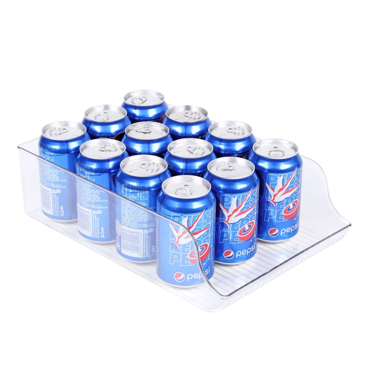 4 Pack Kitchen Water Bottle Storage Organizer Plastic Fridge Refrigerator Storage Bins Holder