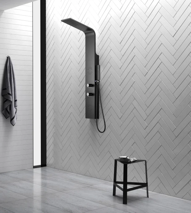 Gentory Bath Faucet Shower Sets led  stainless steel  tap Bathroom Wall Mounted shower panel hydromassage bath