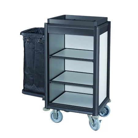 High Quality Hotel Mini Housekeeping Maid Cart Aluminium Cleaning Trolley