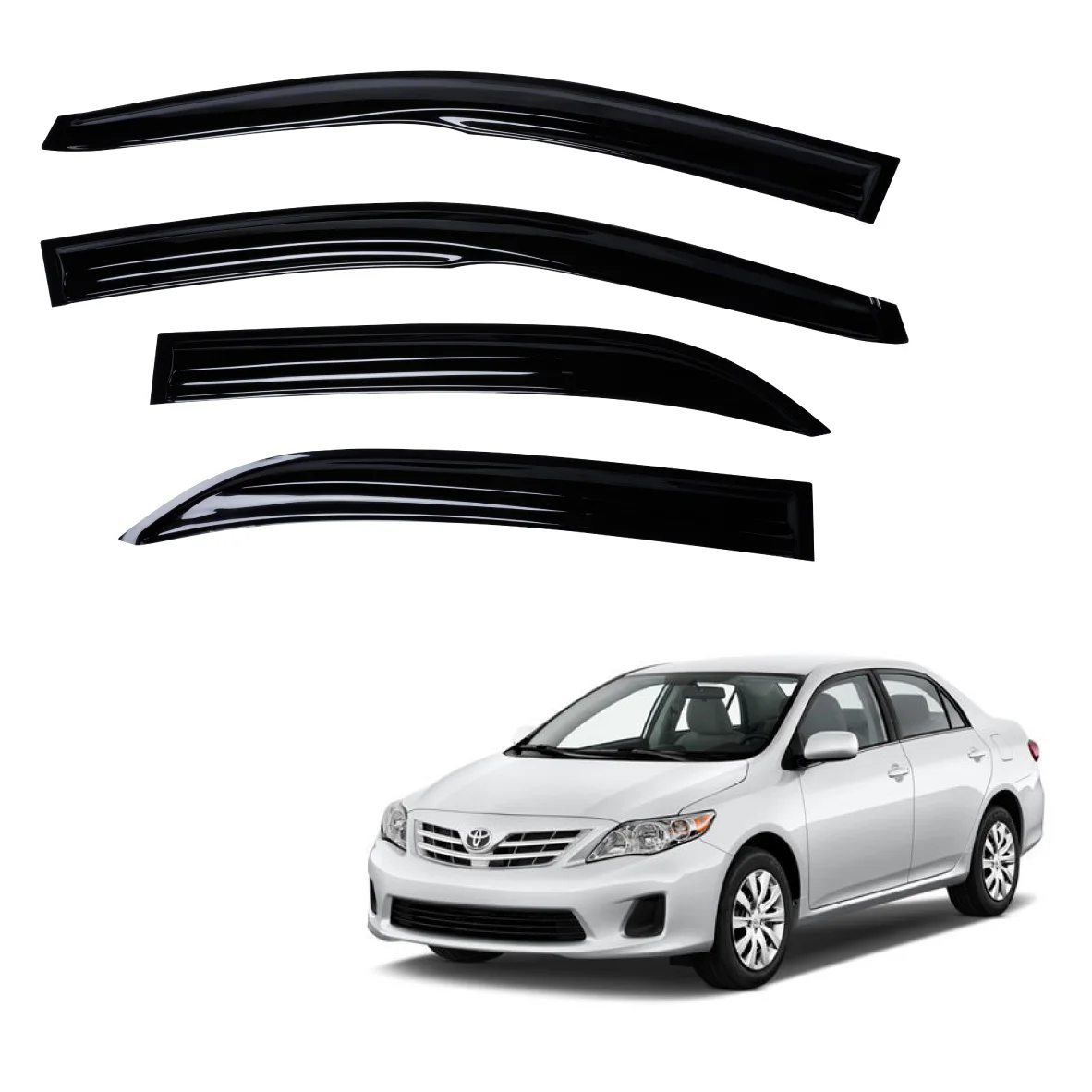 High Quality Car Door Visors 4 Pcs Rain Guard Weather Shields Protector For Toyota Corolla 1988-2021 Car Wind Deflector