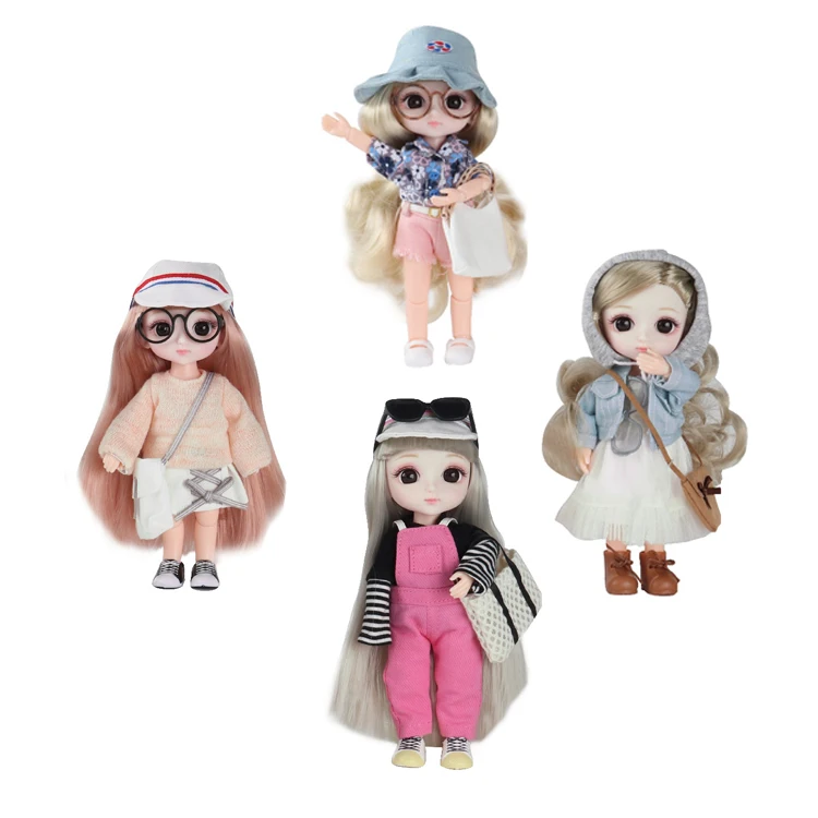6 inch Fashion doll toy beautiful girl doll for decoration display