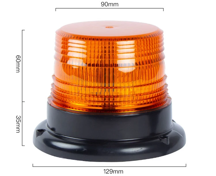 12V 24V Amber 18 LEDs Warning Safety Flashing Rotating Beacon Lights for Vehicle Forklift Truck Tractor car bus