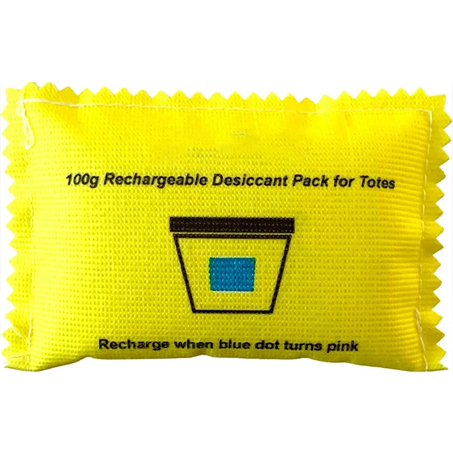 100g Rechargeable Desiccant Pack of 5   Moisture Absorbing Bag - Desiccant Dehumidifier for Storage Bins and Totes
