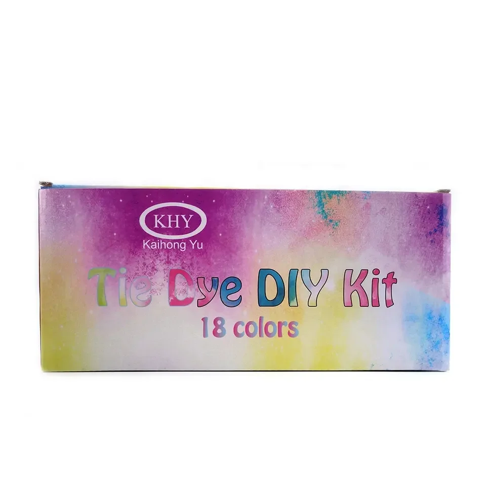 18 Colors Non Toxic Making Textile Permanent Paint Tie Dye Kit