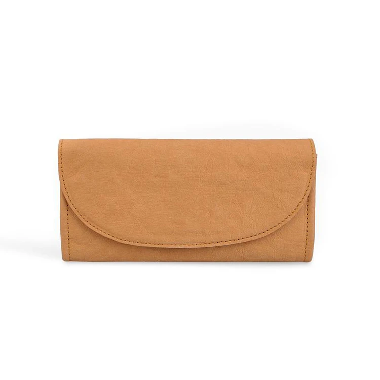Eco Friendly Washable Kraft Paper Card Mens Custom Wallet With Logo
