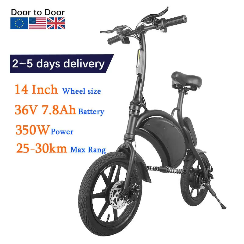 MK016 Eu Warehouse 350w 36v 14 Inch China Adults Electric City Road Bikes Foldable Elektrikli Katlanabilir Bisiklet
