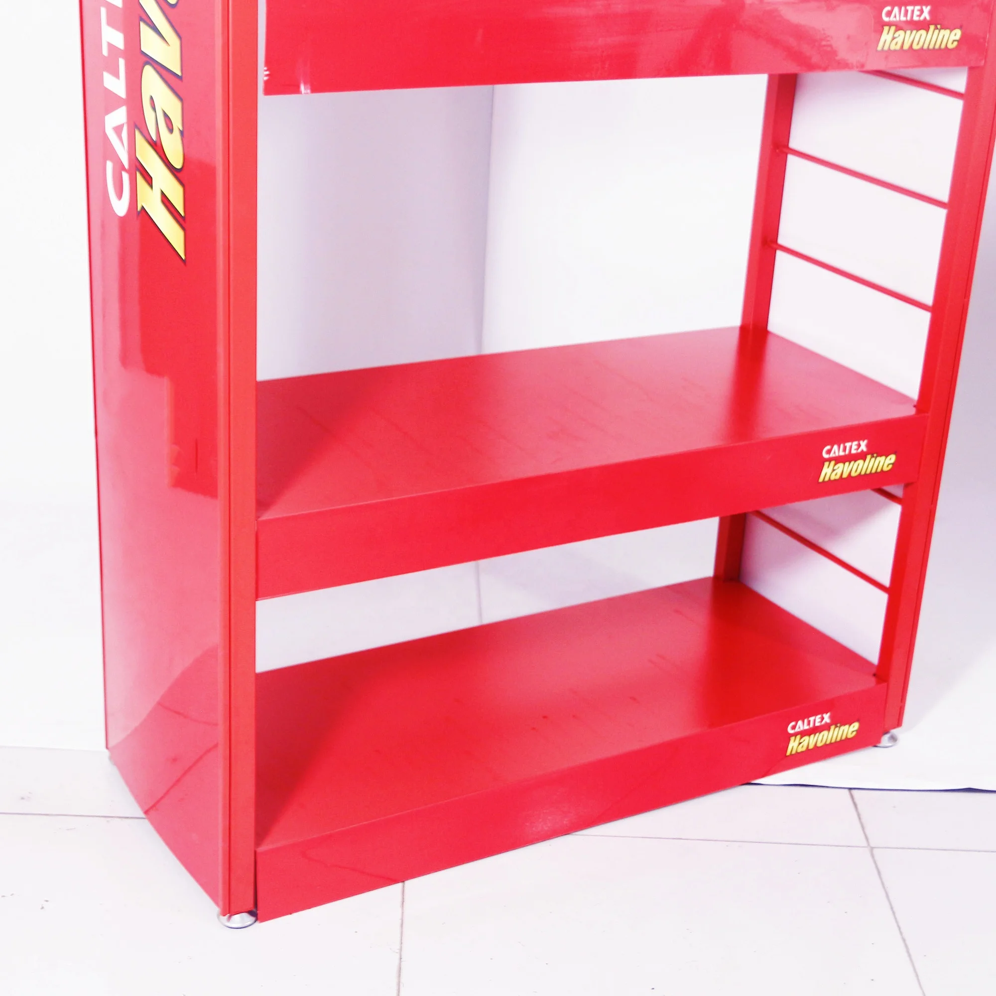 Custom Tall Thickened Car Battery Spare Parts Lubricating Motor Engine Oil Sample Accessories Tool Metal Display Rack Stand