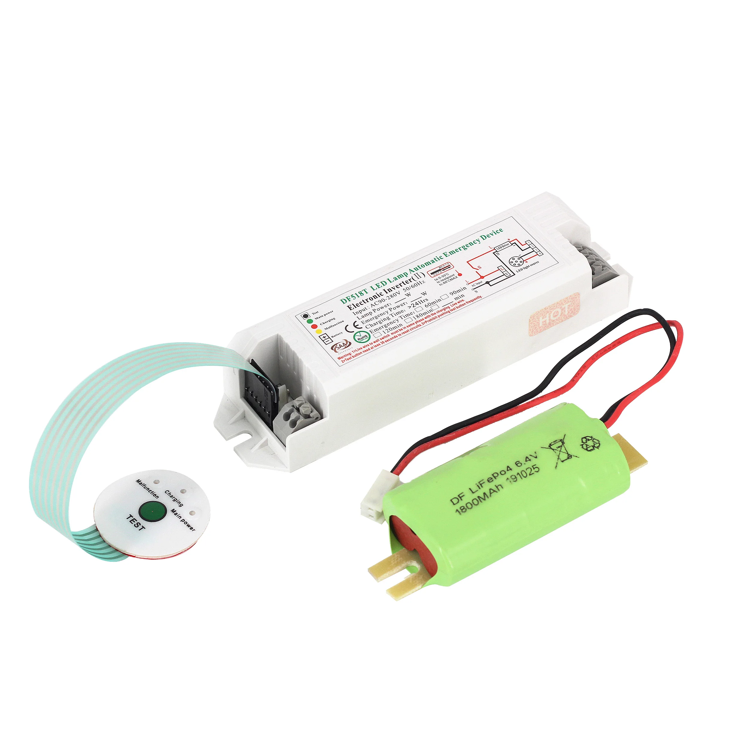 SAA DF 518T self test 6w/8w/9w/10w 3hours for emergency lighting  LED  emergency lighting converter