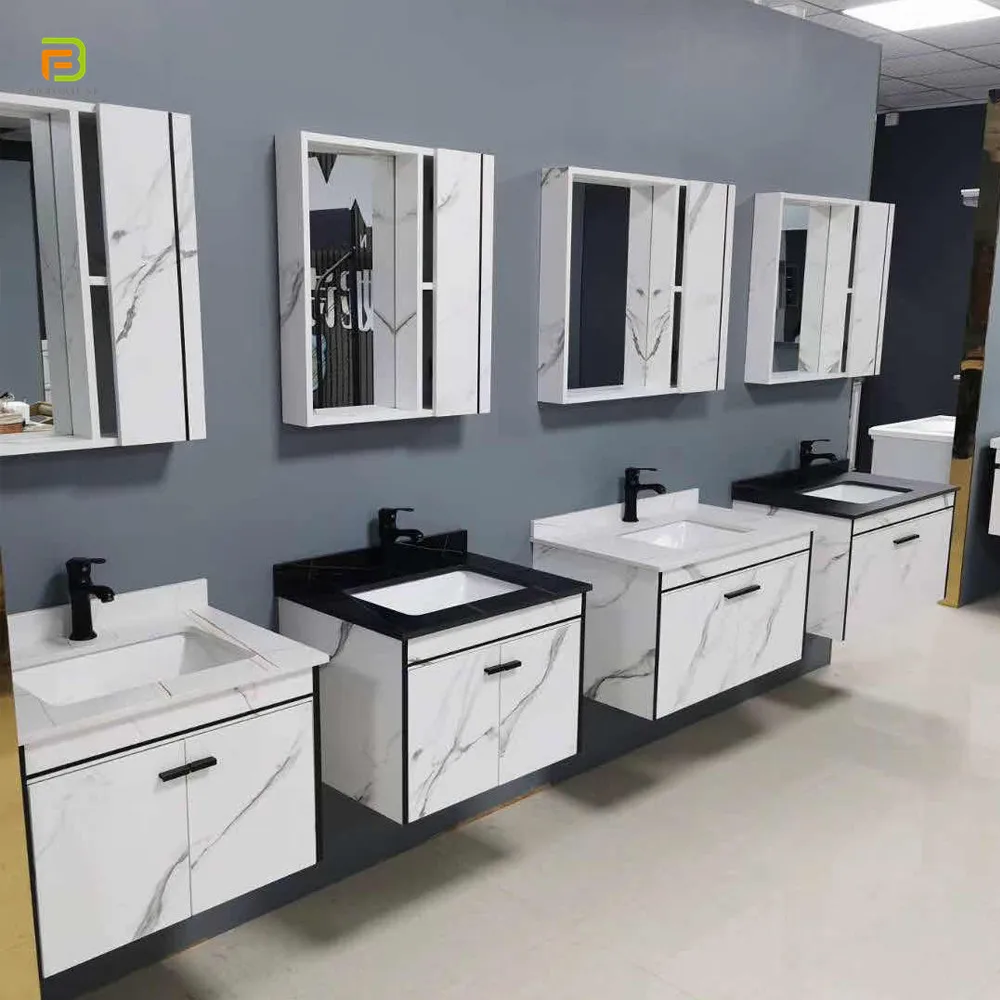 Wholesale Bathroom Furniture Hanging Cabinet Plywood Wall Hung Bathroom Cabinet