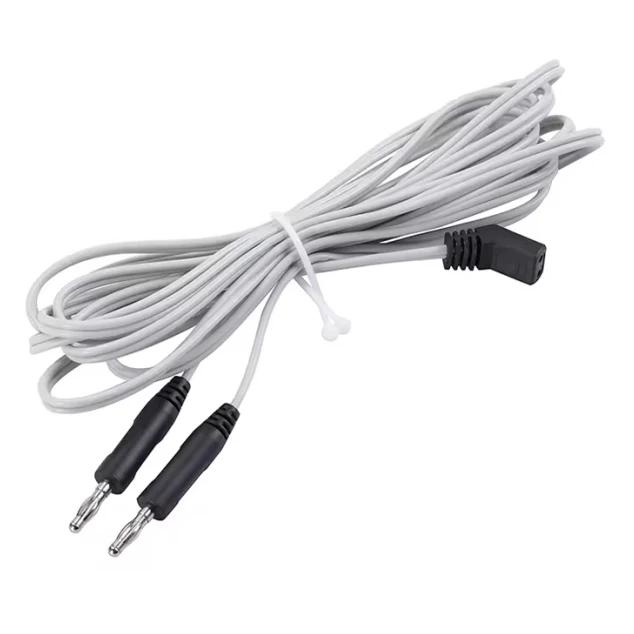 Compatible ESU Gray US Two Pin Type Reusable Bipolar Forceps Cables for Electrosurgery