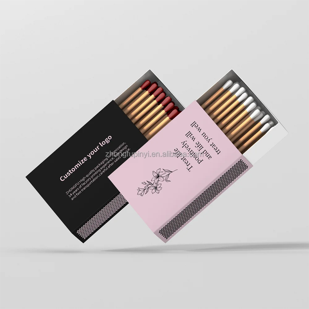 Big Skincare Matches Cardboard Gift Boxes Cigar High Quality Match Box Silver Packaging Custom Logo Match Boxes