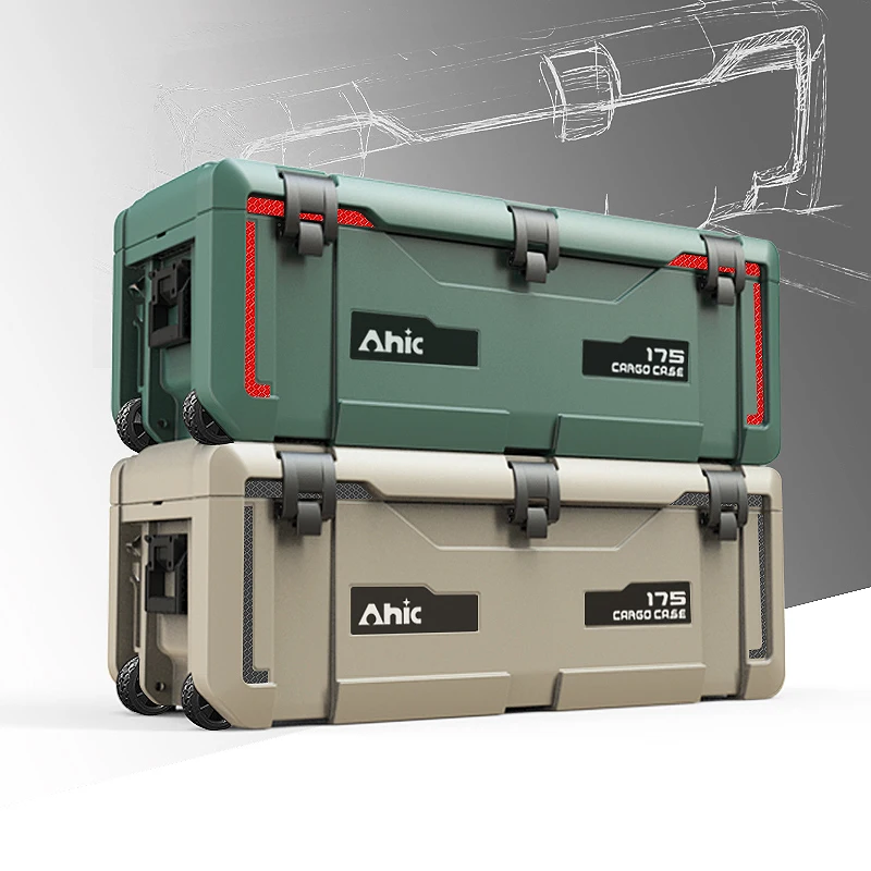 110L Rugged Case HDPE Cargo Case Hard Plastic Rotomolded Tool Box 4WD Storage Box Roof Rack