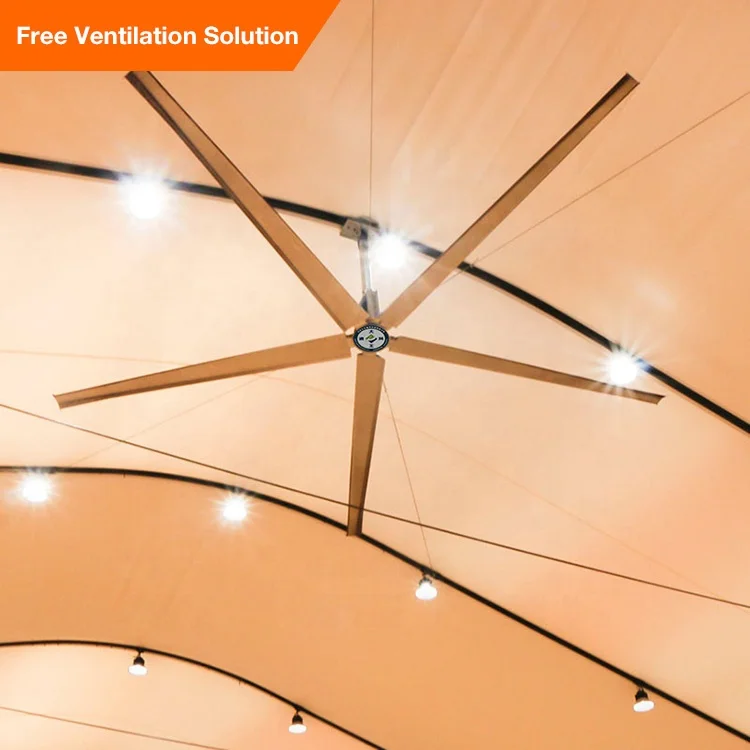 Промышленный бесщеточный гигантский коммерческий большой pmsm 24ft hvls вентилятор