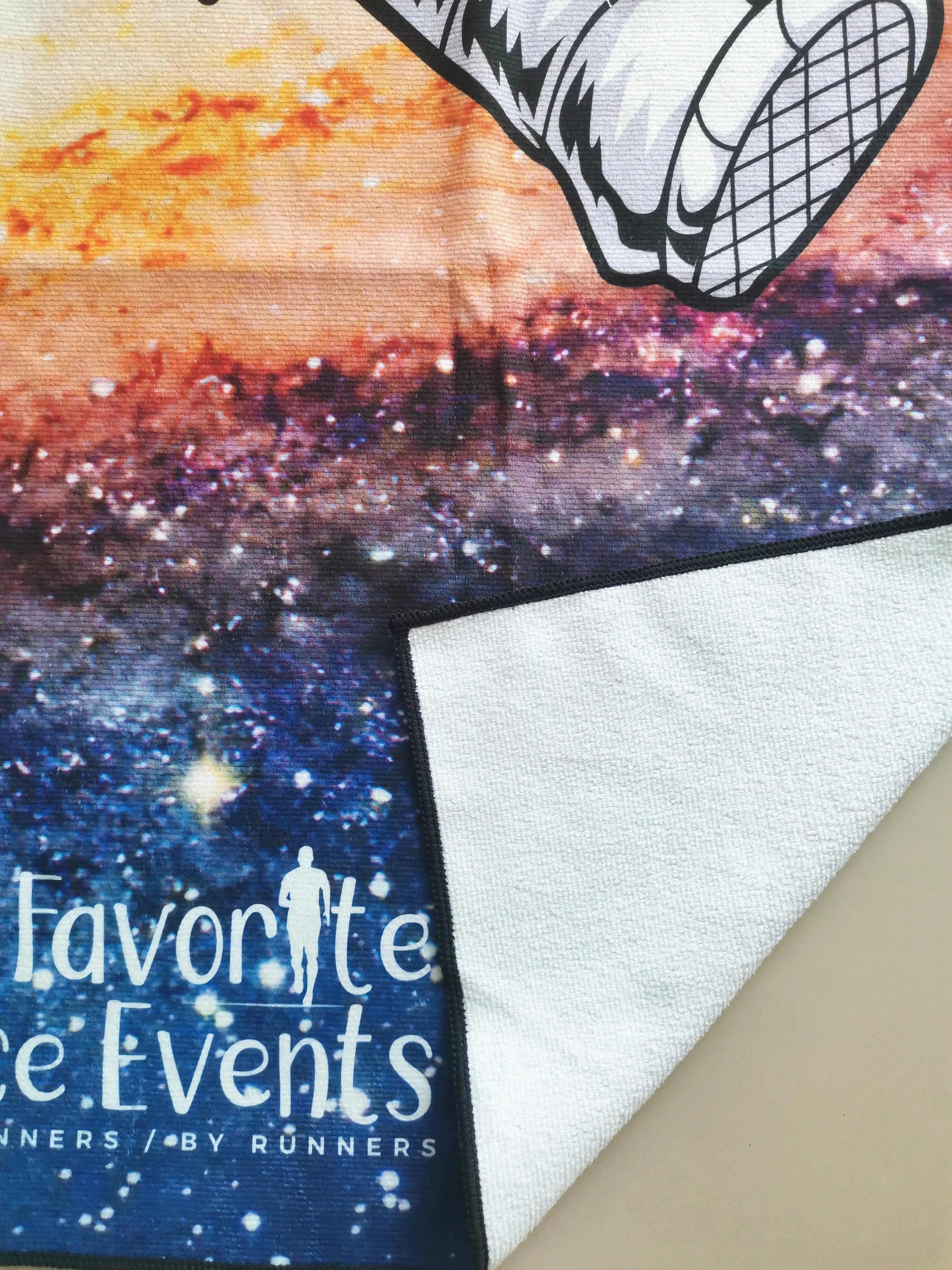 Custom Logo Design Digital Printed Promotional Microfiber Sublimation Kids Beach Bath Towel