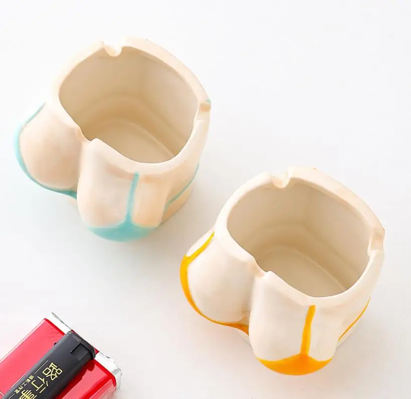 Fashionable Creative Ashtray Sexy trendy art ornament home office tea table ashtray Ceramic Ashtray