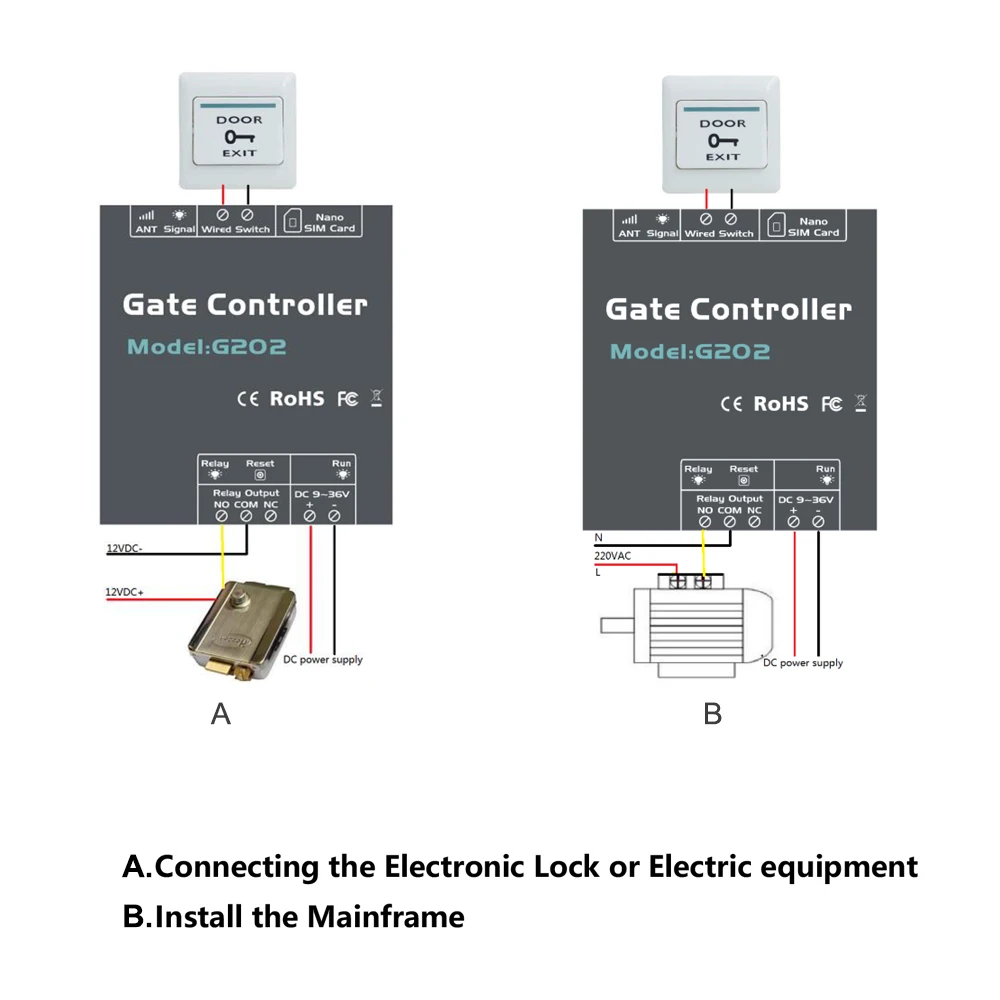 GSM Remote Control G202 Gate Controller Single Relay Switch For Sliding Swing Garage Gate Opener Replace RTU5024