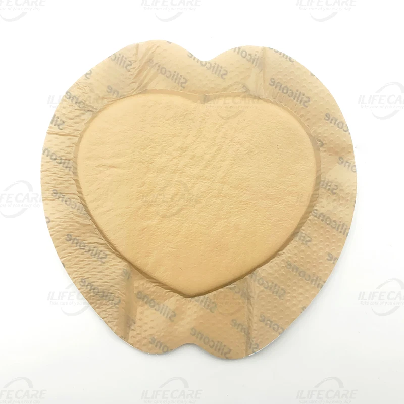 Silicone Foam Dressing with Gentle Adhesive Border Absorbency Foam Wound Bandage