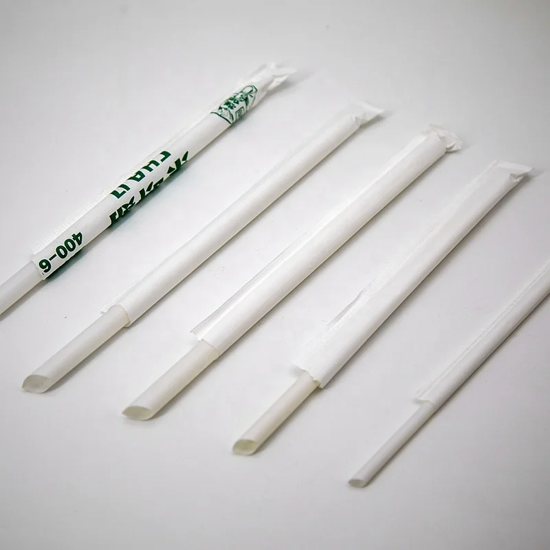 CPLA hot cold drink compostable cornstarch Disposable milk tea plastic  manufacturer karat earth  biodegradable straws