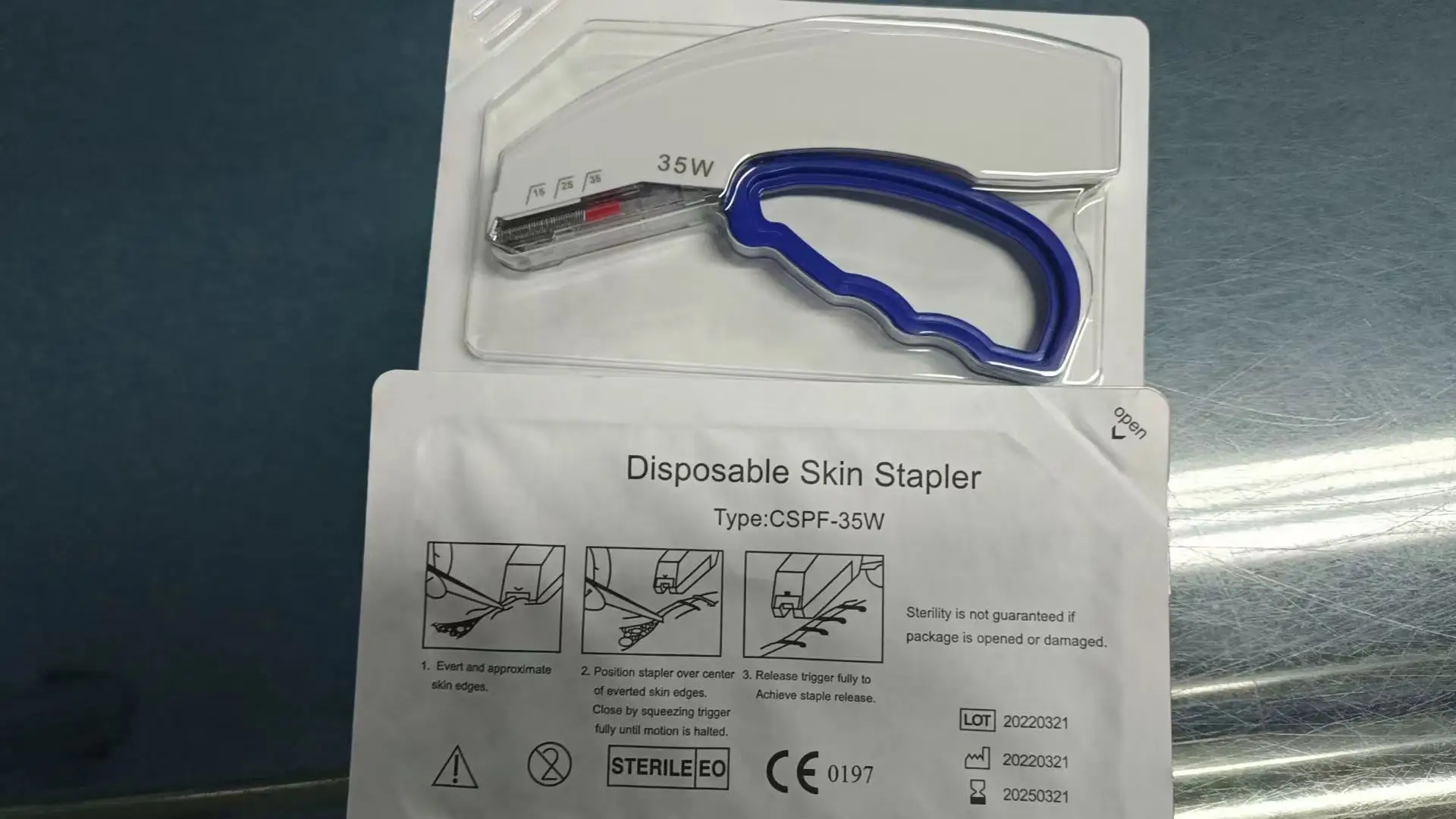 Sterilized Disposable Skin Stapler Manufacture And Wholesale Surgical Circumcision Medical Instrument Surgic  35w 35 W Stainless