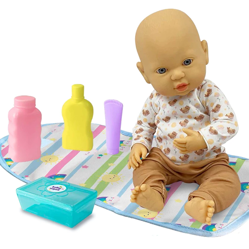 China Children Baby Doll Wholesale Bottle Diaper Clothes Accessories Toy Set Reborn Realistic Baby Dolls Wholesale