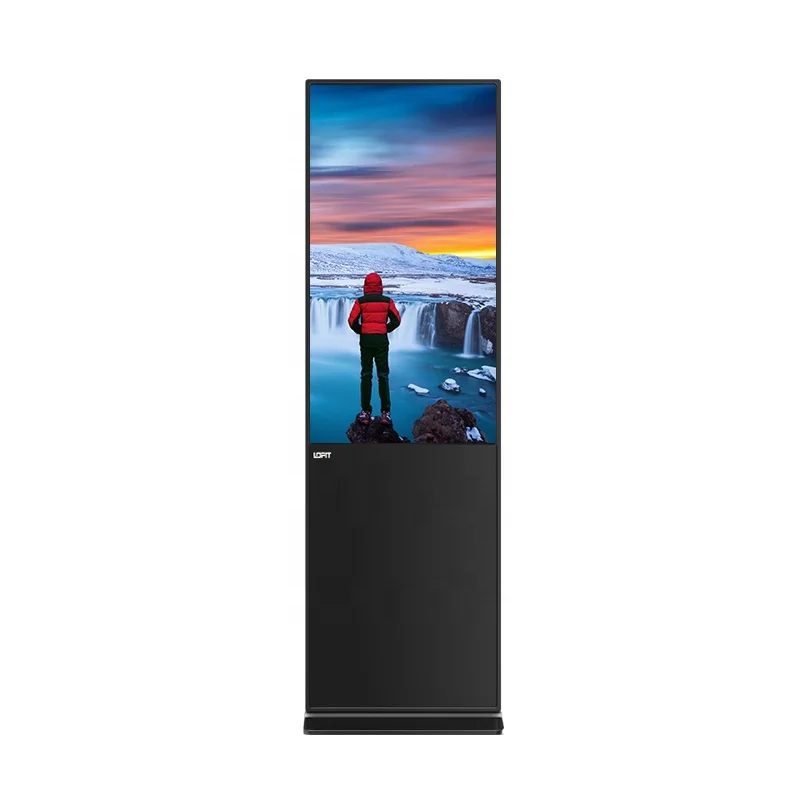 LOFIT 43 inch floor stand vertical screens kiosk indoor standalone LCD advertising display digital signage