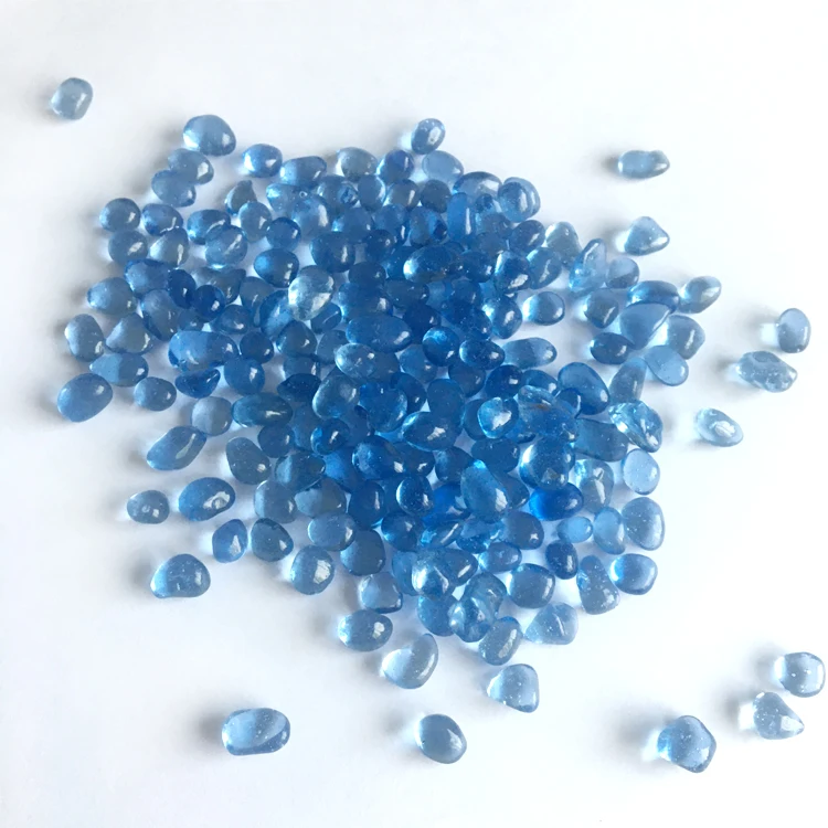 Wholesale Price 1-3mm Irregular Glass Pebble Beads For Swimming Pool