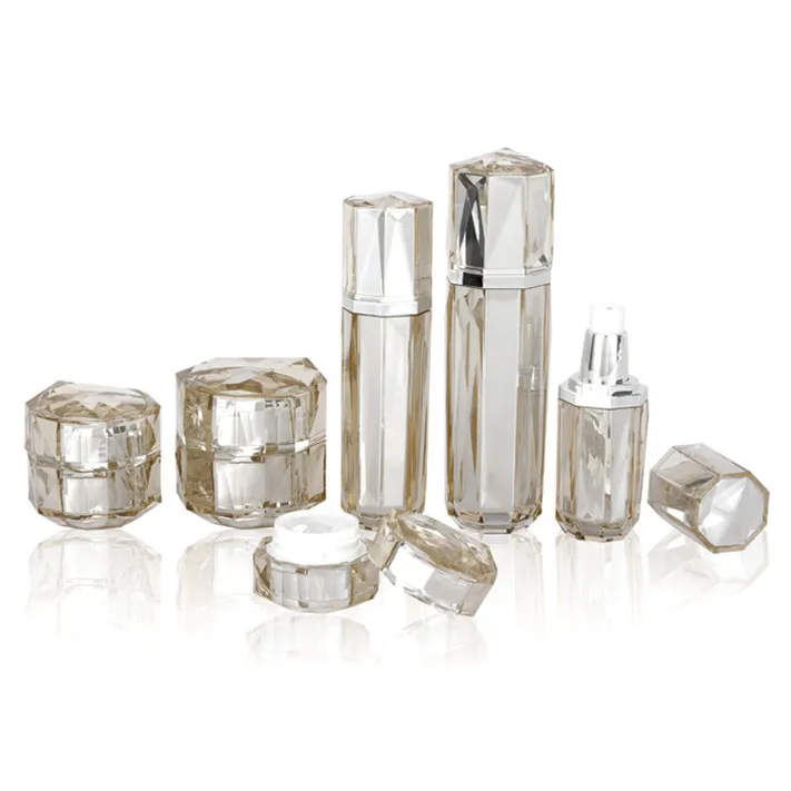 Deluxe 30ml 50ml100ml squeeze pump empty acrylic cosmetic products face lotion cream bottle packaging set