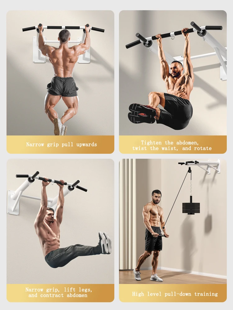 Pull Up Device Indoor Horizontal Bar Wall Mounted Pull Rod Home Exercise And Sports Equipment