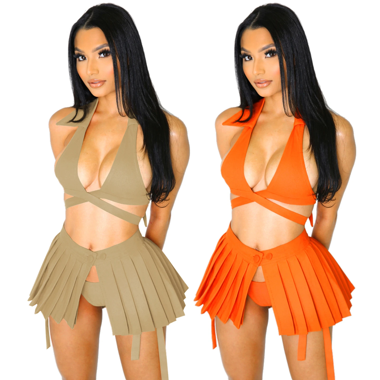 New Arrivals Women Summer Clothes 3 Piece Bikini Set Swimsuit With Cover Ups 3 Piece Set For Women Clubwear