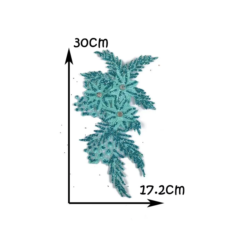 Multicolor Beaded Three-dimensional Flowers Sequined Rhinestone Cloth Stickers Decals Diy Collar Corsage Decoration