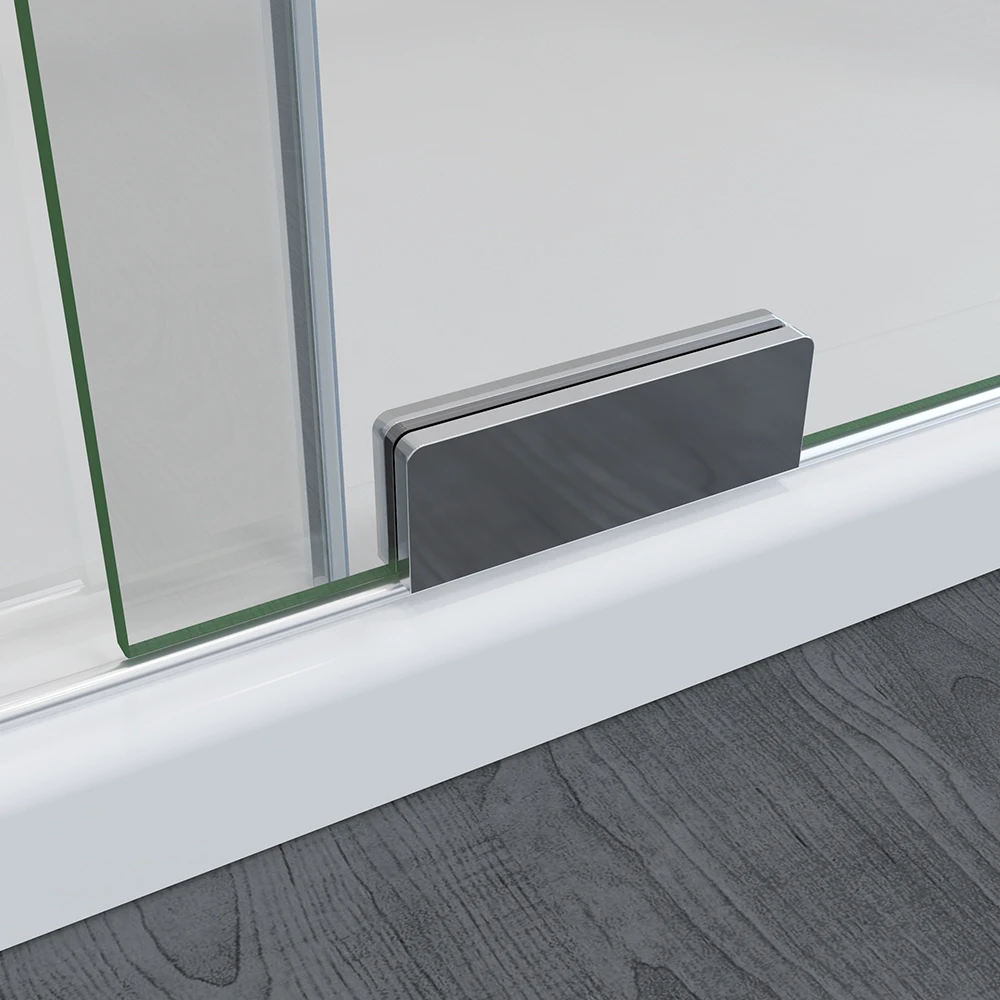 Semi-Framed Classic Simple Aluminium Single Sliding Glass Shower Enclosure Door Cabin Cabinet