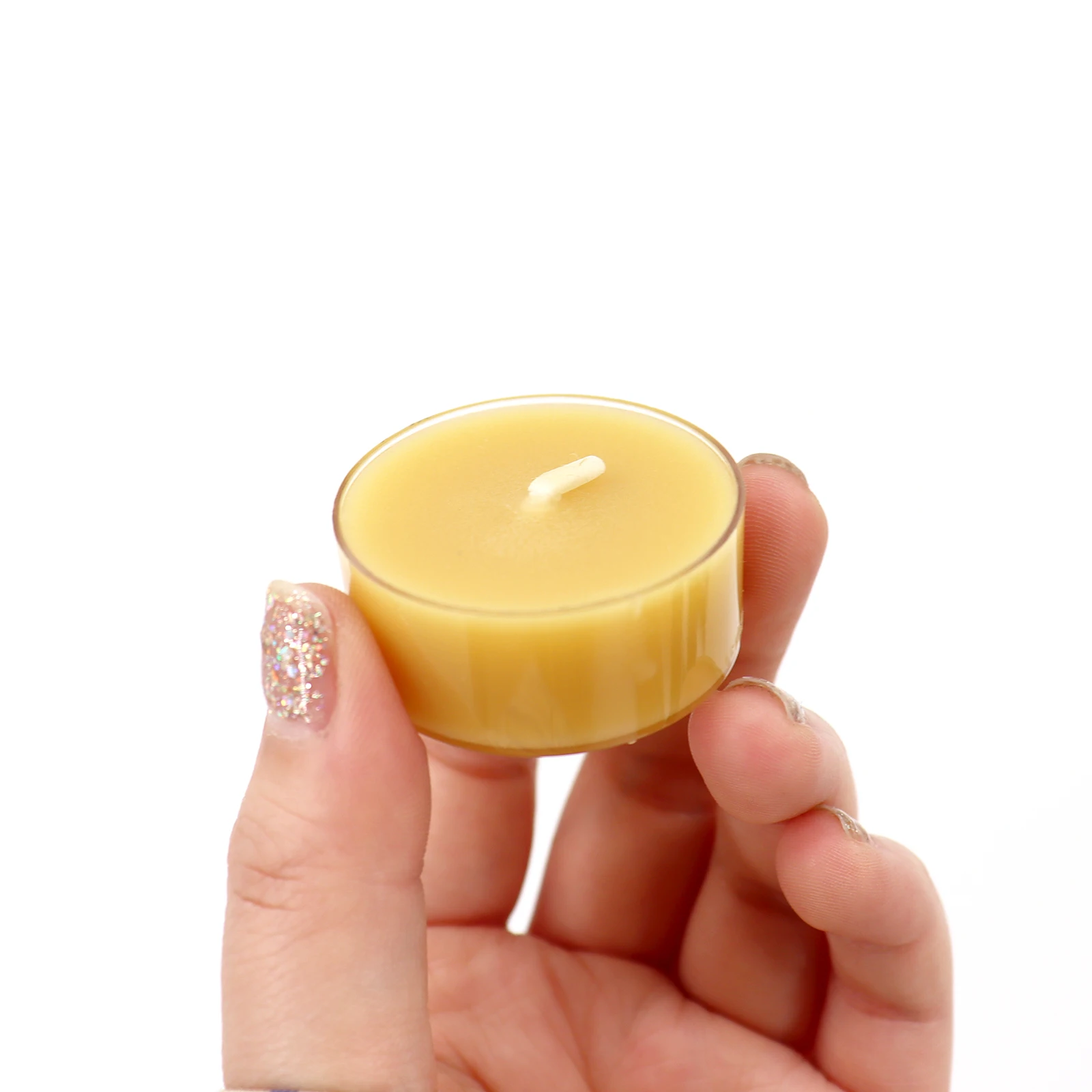 12pcs Pure Natural Beeswax Tealight Candles Organic Candle Natural Scent Smokeless Clean Burning Decor Beeswax Candle with Box