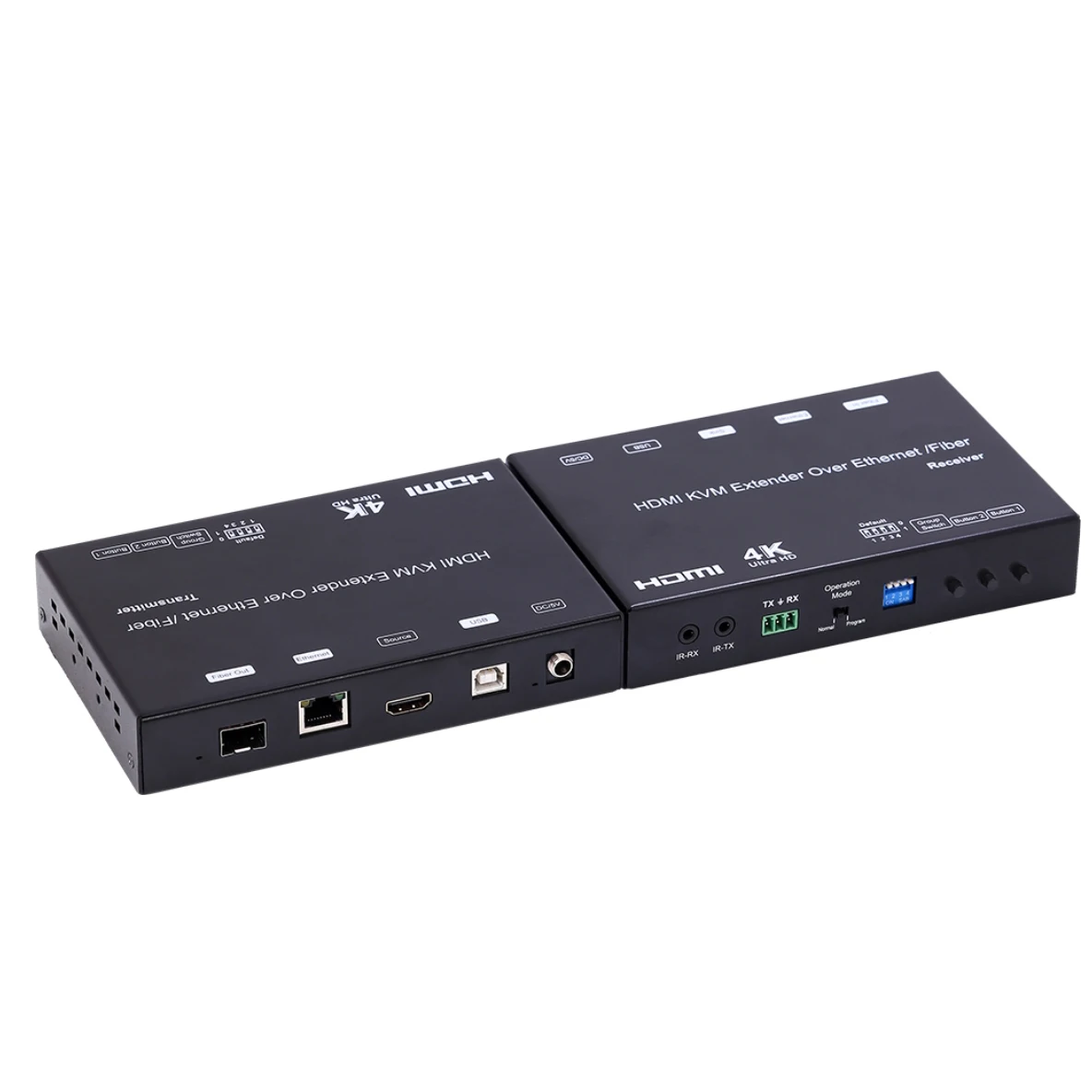 Foxun 4K HDMI DC Extender over IP / Fiber with IR RS232 USB 2X2 Video Wall