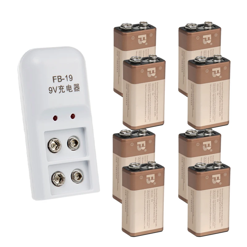FB-19 Цена по прейскуранту завода Высокое качество держатель батареи FB Стандартный 9v аккумуляторная батарея для зарядное устройство для никель-металл-гидридных и литиевых аккумуляторов с складной штекер