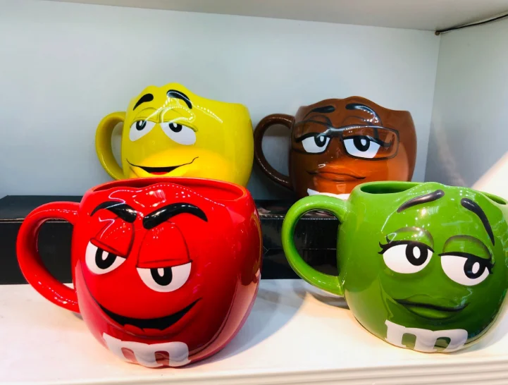 m & m.s milk chocolate beans expression design milk ceramic mug  cute coffee mugs for girls multicolored