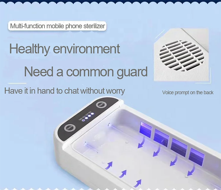 
HLINEAR Uv Wireless Charger Box Uv-c Lamp Box Uv Sterilizer Box With Ozone 