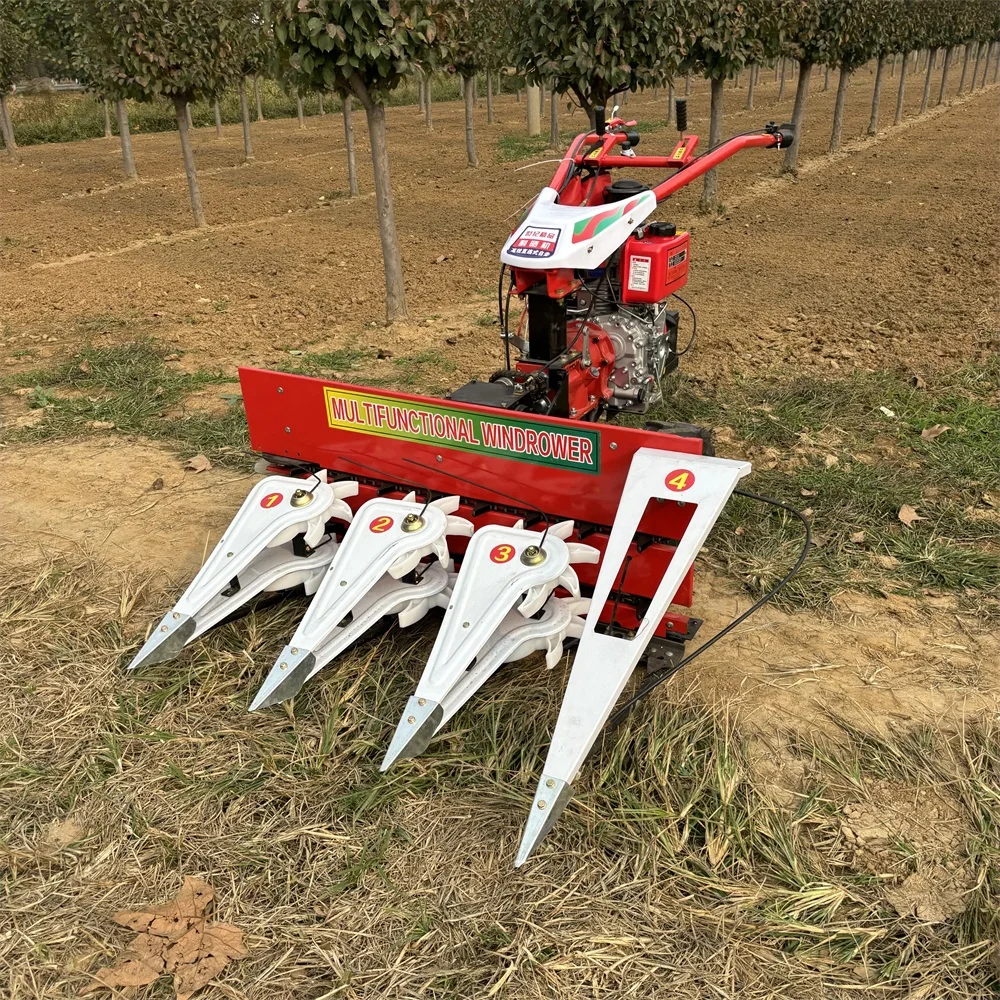 Hand Held Tractor, Lawn Mower, Mini Harvester, Wheat Harvester