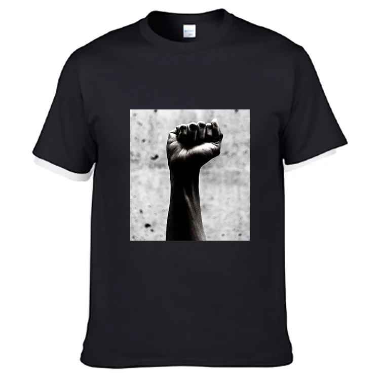 Stop racial discrimination wholesale t shirt good quality custom cotton tshirts about black lives matter