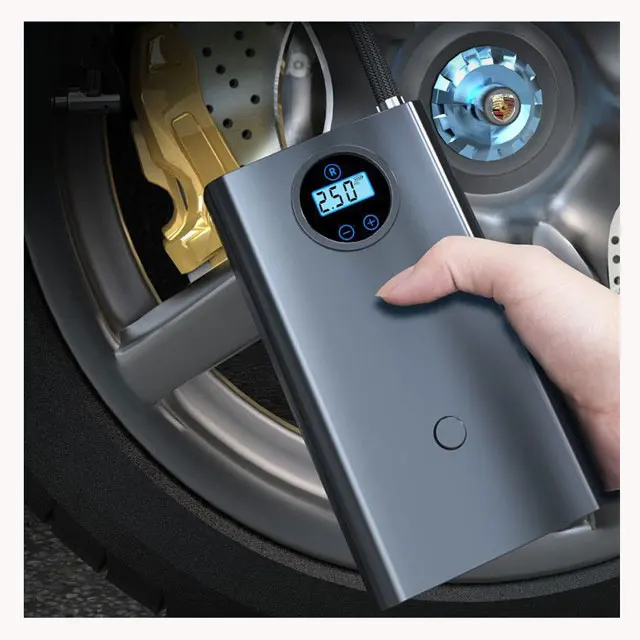 YANTU AM35 mini cordless battery air compressor 150PSI rechargeable electric portable pump car bike digital tire inflators