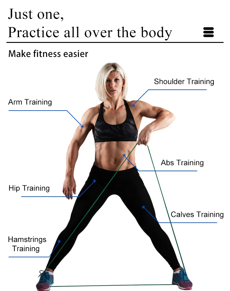 Workout Tension Band Stretching Stretch Print Rubber TPE Tubing Exercise Yoga Resistance Bands