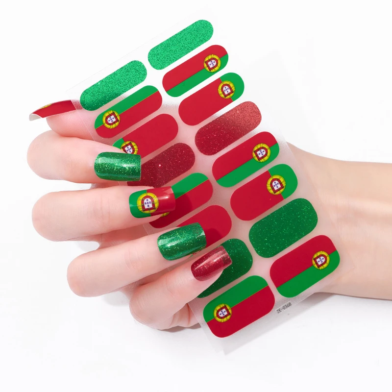 new design nail wraps US country flag 16 strips sheet polish paper collated strip framing nails art stripping tape liner sticker