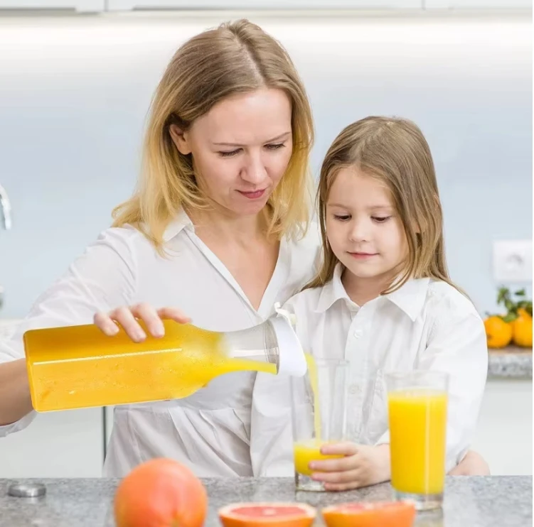 Wholesales Clear Plastic drinks Bottle Square Juice Milk Containers Water with Lid plastic juice pot juice water bottles