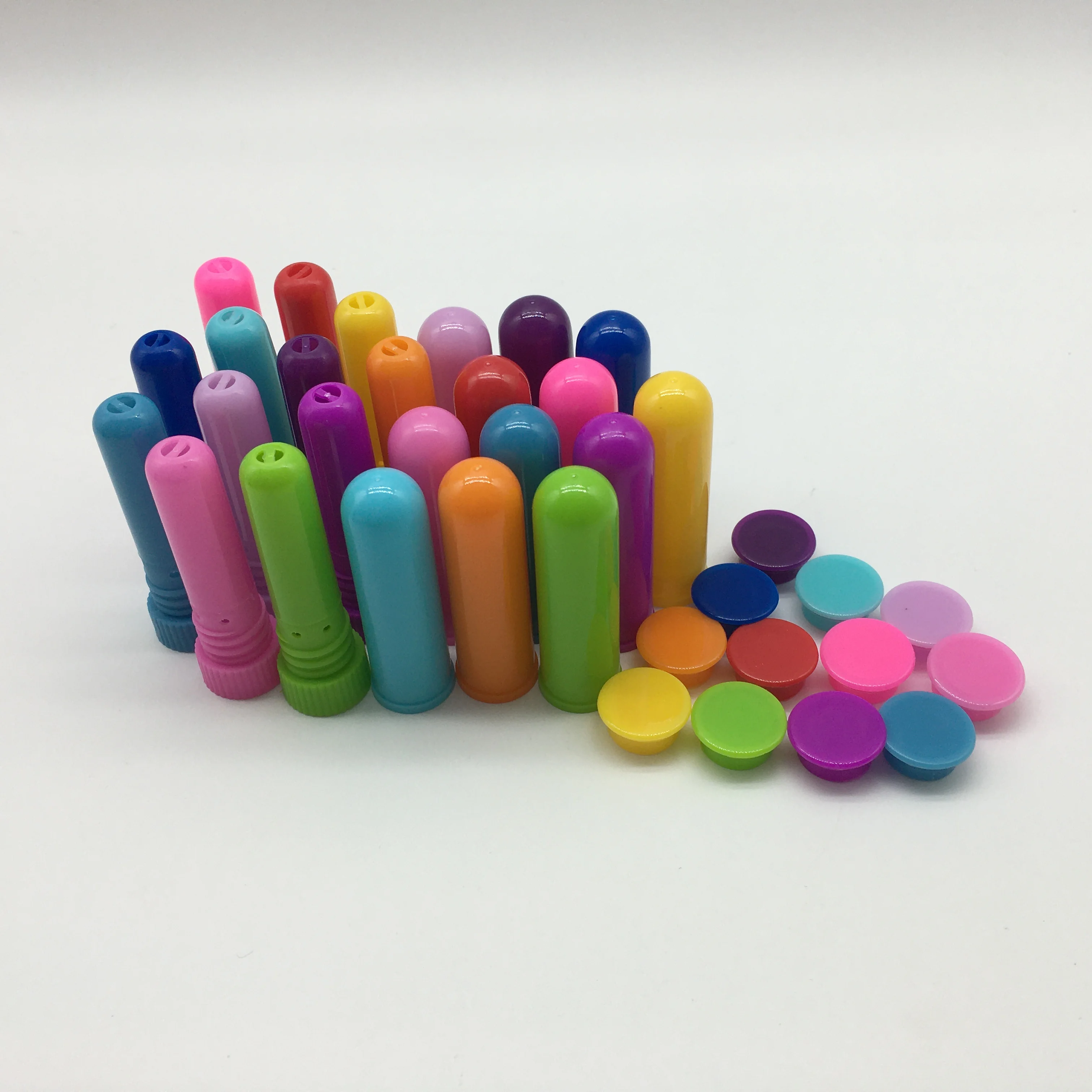 empty Nasal aroma essential oil inhaler with thick cotton wicks 5g nasal inhaler stick